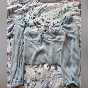 Aritzia light blue blouse size xs